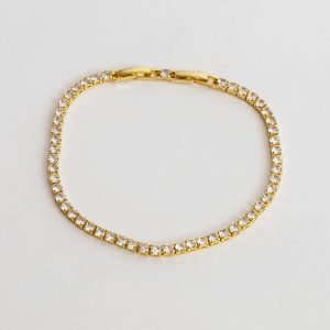 Brățara tennis aurie